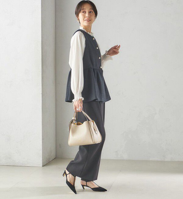 SHIPS for women「〈セレモニー対応可〉スラブ ツイード ジレ（セットアップ対応）」|ベスト・ジレ|