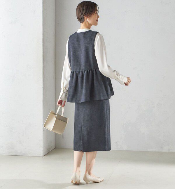 SHIPS for women「〈セレモニー対応可〉スラブ ツイード ジレ（セットアップ対応）」|ベスト・ジレ|