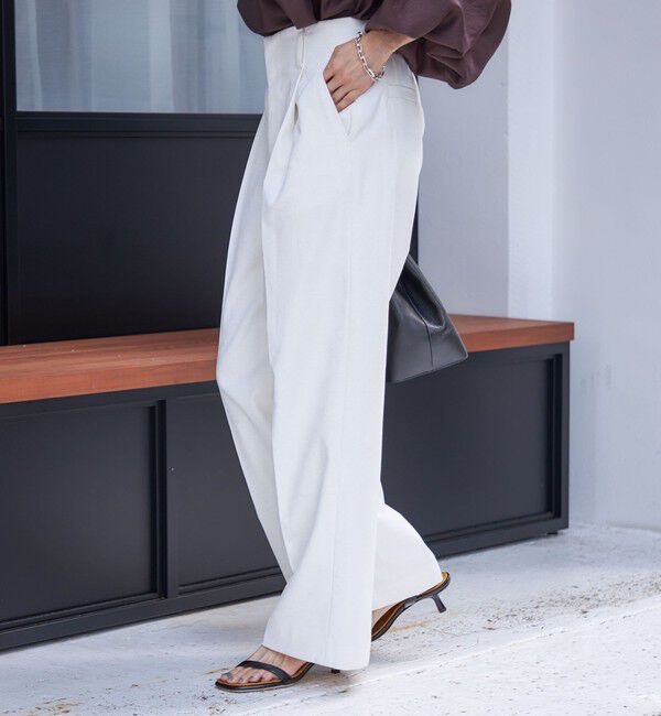 SHIPS for women「〈手洗い可能 〉ドライオックス フロント タック ストレート パンツ 25SS」|その他|