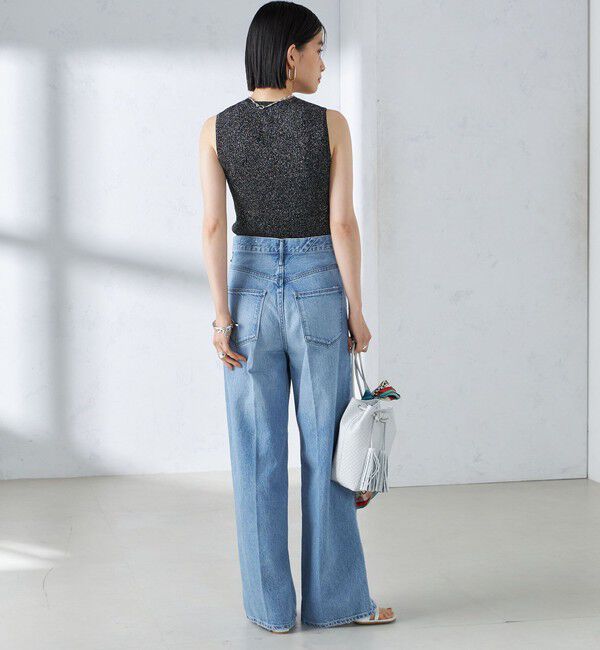 SHIPS for women「〈手洗い可能〉ラメ ノースリーブ ニット」|ニット・セーター|