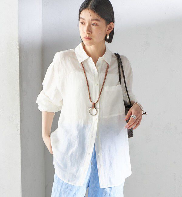 SHIPS for women「〈手洗い可能〉IMPERIAL LINEN オーバー シャツ」|シャツ・ブラウス|