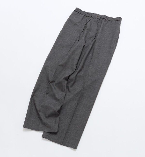 SHIPS「BATEAUX DE SHIPS: スーパー100&rsquo;Sウール トロピカル ワイドイージートラウザーズ」|チノ|