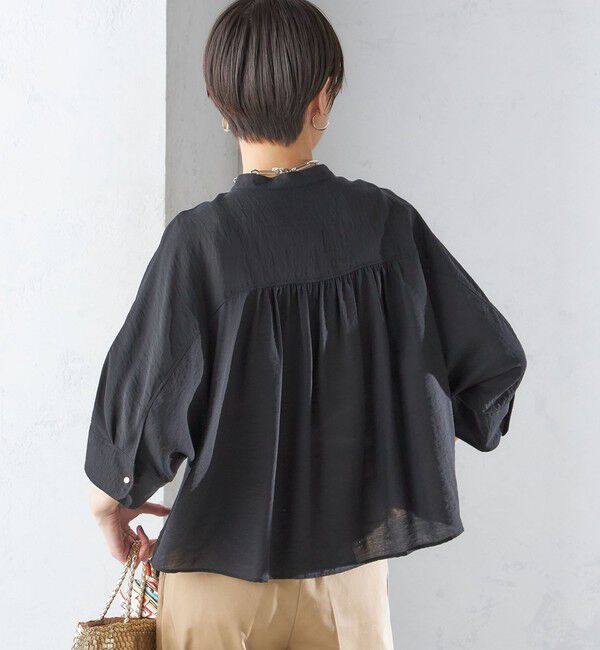 SHIPS for women「《一部追加予約》〈手洗い可能〉シルク混 シアー 羽織 シャツ」|シャツ・ブラウス|