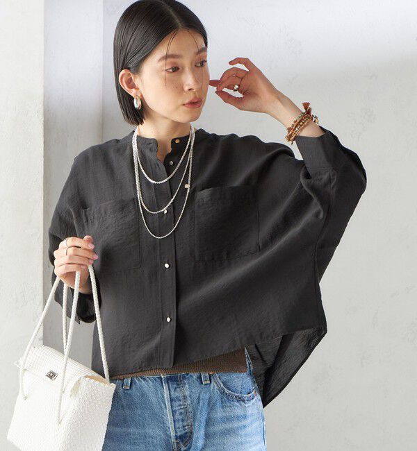 SHIPS for women「《一部追加予約》〈手洗い可能〉シルク混 シアー 羽織 シャツ」|シャツ・ブラウス|