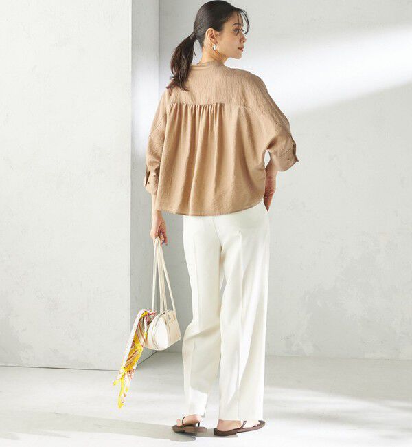 SHIPS for women「《一部追加予約》〈手洗い可能〉シルク混 シアー 羽織 シャツ」|シャツ・ブラウス|