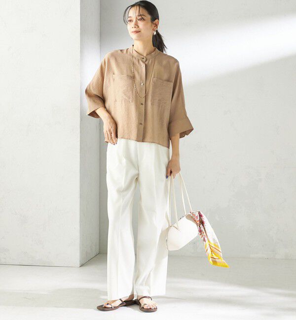 SHIPS for women「《一部追加予約》〈手洗い可能〉シルク混 シアー 羽織 シャツ」|シャツ・ブラウス|