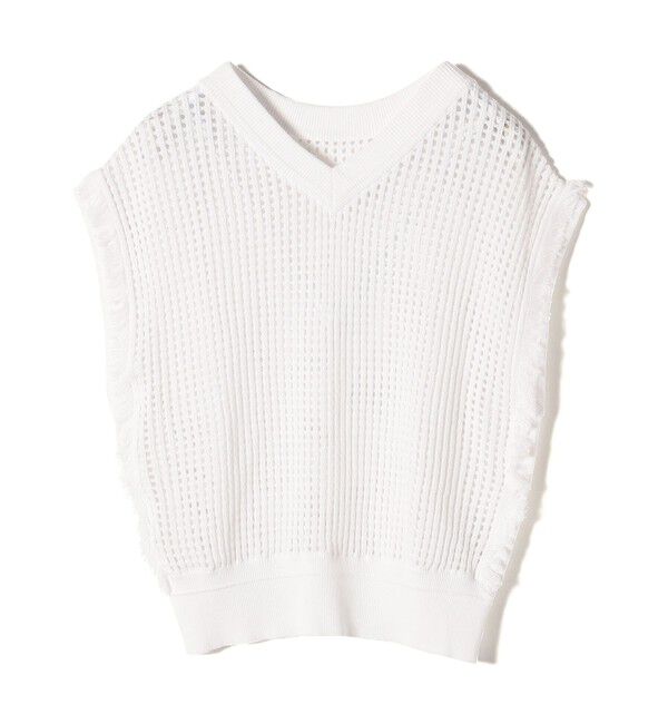 SHIPS for women「〈手洗い可能〉メッシュ 編み 前後 ２WAY ニット ベスト ◇」|ベスト・ジレ|