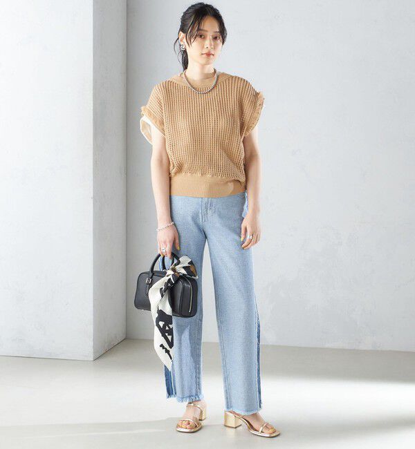 SHIPS for women「〈手洗い可能〉メッシュ 編み 前後 ２WAY ニット ベスト ◇」|ベスト・ジレ|