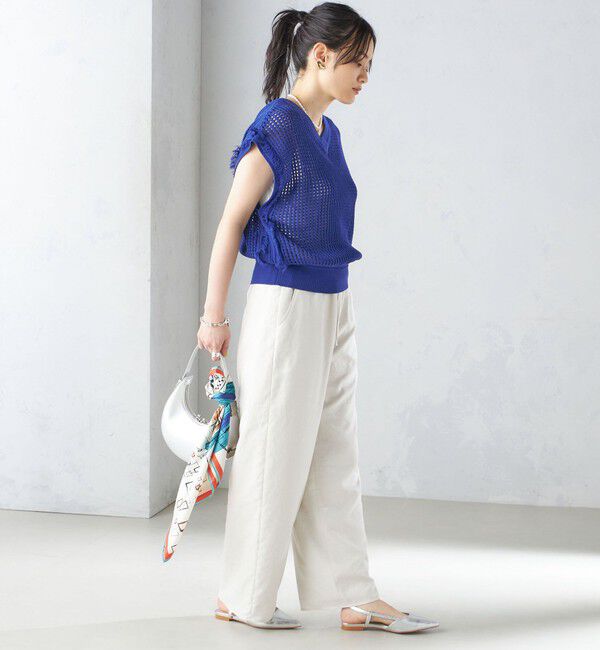 SHIPS for women「〈手洗い可能〉メッシュ 編み 前後 ２WAY ニット ベスト ◇」|ベスト・ジレ|