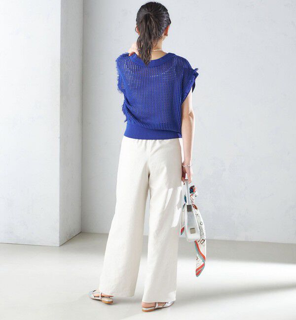 SHIPS for women「〈手洗い可能〉メッシュ 編み 前後 ２WAY ニット ベスト ◇」|ベスト・ジレ|