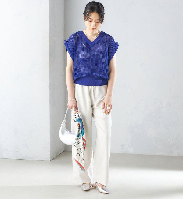 SHIPS for women「〈手洗い可能〉メッシュ 編み 前後 ２WAY ニット ベスト ◇」|ベスト・ジレ|