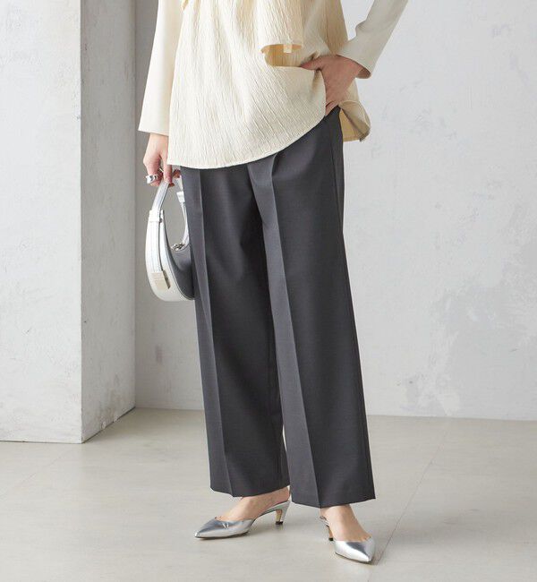 SHIPS for women「〈手洗い可能〉ツイル ストレート パンツ（セットアップ対応）」|その他|