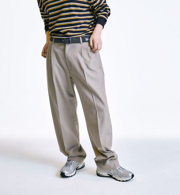 SHIPS「City Ambient Products: 2プリーツ ワイド テーパード スラックス」|スラックス|