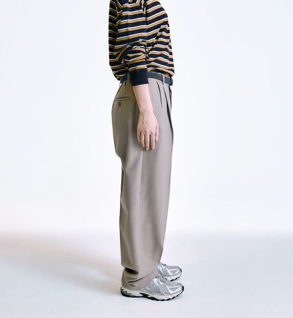 SHIPS「City Ambient Products: 2プリーツ ワイド テーパード スラックス」|スラックス|