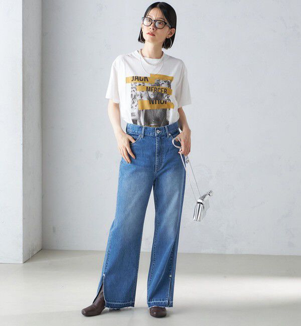 SHIPS for women「J.J.MERCER:〈洗濯機可能〉プリント TEE」|Tシャツ・カットソー|
