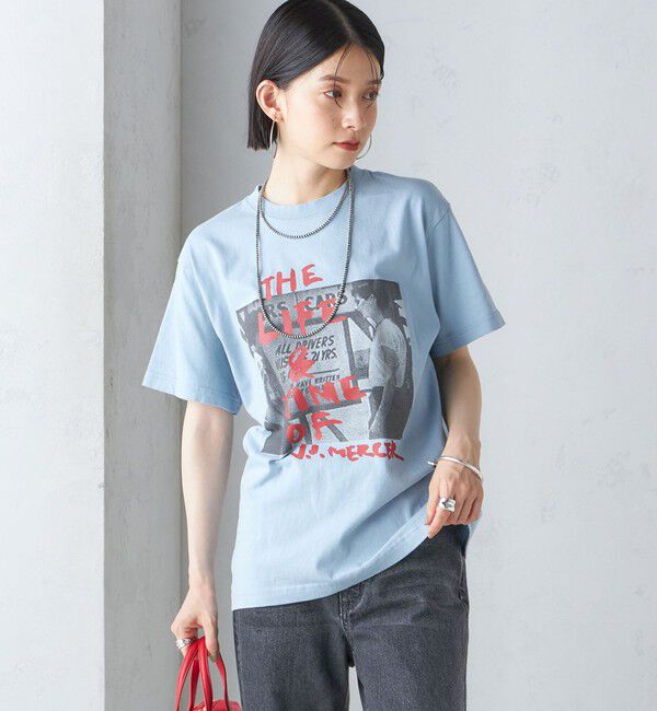 SHIPS for women「J.J.MERCER:〈洗濯機可能〉プリント TEE」|Tシャツ・カットソー|