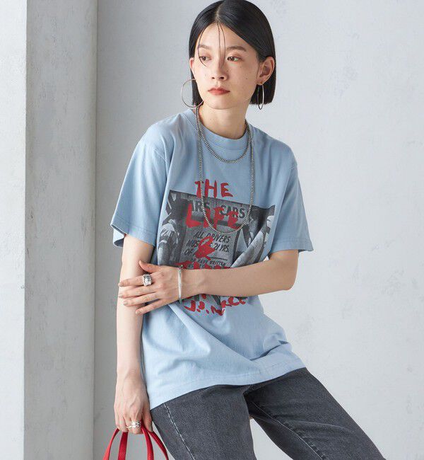 SHIPS for women「J.J.MERCER:〈洗濯機可能〉プリント TEE」|Tシャツ・カットソー|