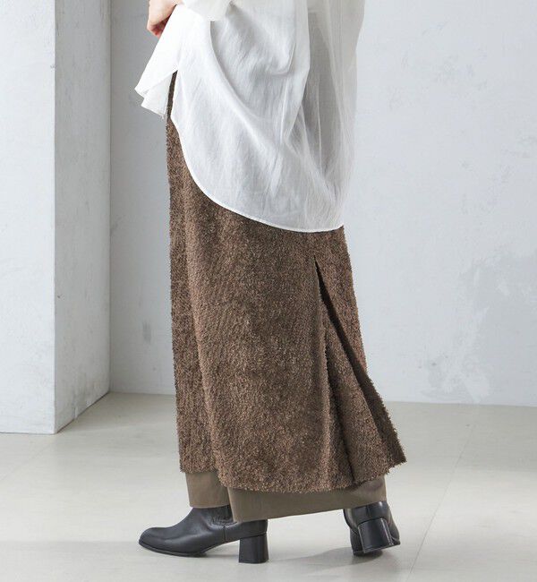 SHIPS for women「〈手洗い可能〉ジャカード ヘム フレア レイヤード スカート」|スカート|