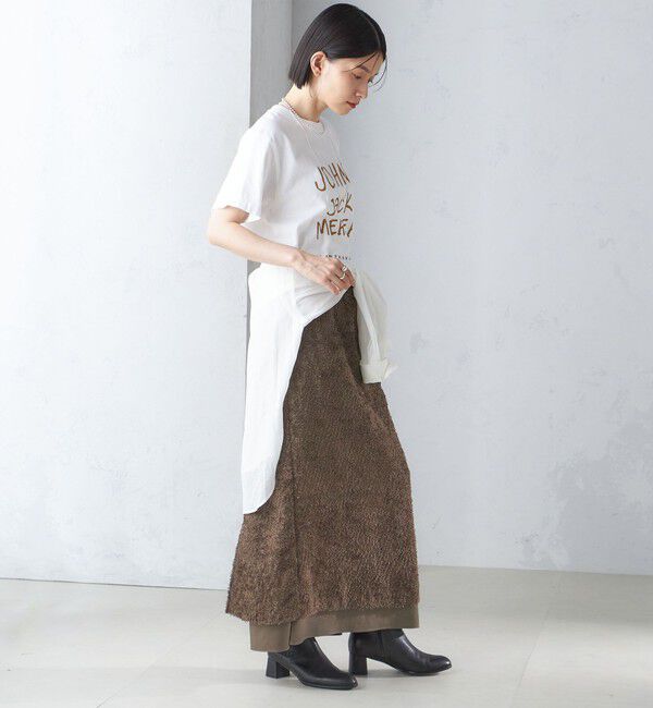 SHIPS for women「〈手洗い可能〉ジャカード ヘム フレア レイヤード スカート」|スカート|