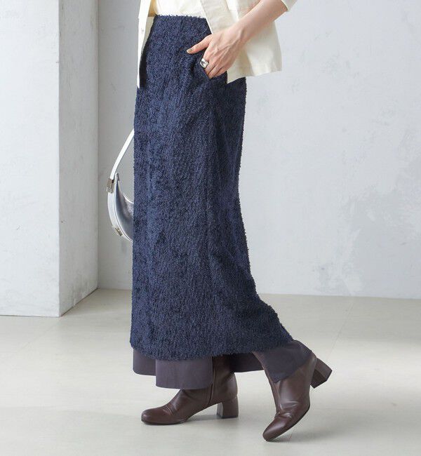 SHIPS for women「〈手洗い可能〉ジャカード ヘム フレア レイヤード スカート」|スカート|