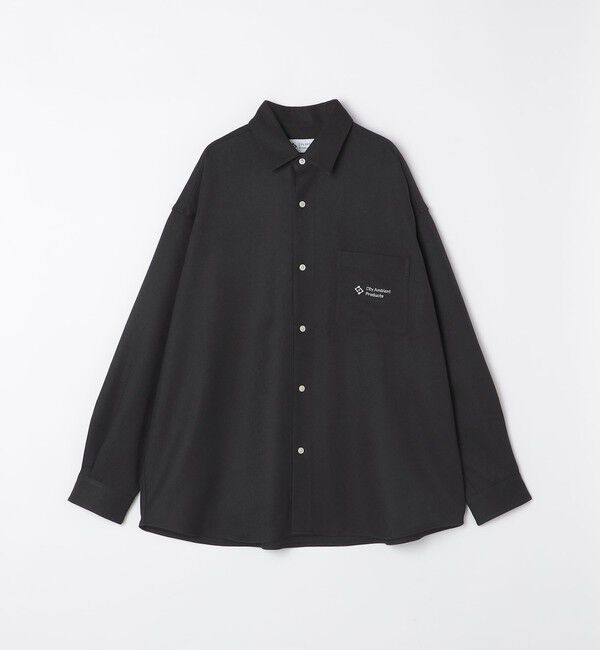 SHIPS「City Ambient Products: レギュラーカラー ロングスリーブ オーバー シャツ」|シャツ・ブラウス|ブラック