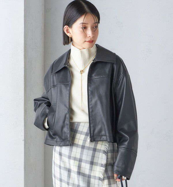 SHIPS for women「ボア カラー ブルゾン」|ブルゾン・スタジャン|