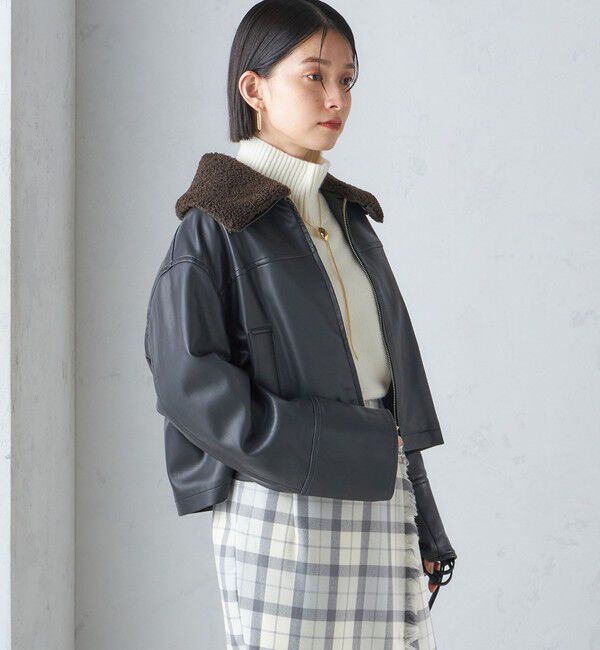 SHIPS for women「ボア カラー ブルゾン」|ブルゾン・スタジャン|