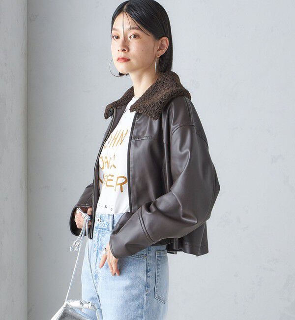 SHIPS for women「ボア カラー ブルゾン」|ブルゾン・スタジャン|