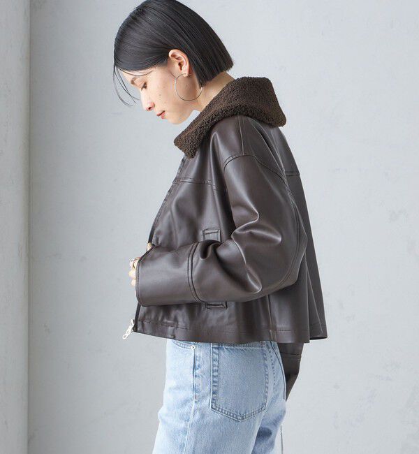 SHIPS for women「ボア カラー ブルゾン」|ブルゾン・スタジャン|