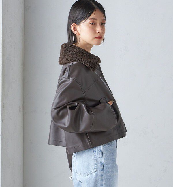 SHIPS for women「ボア カラー ブルゾン」|ブルゾン・スタジャン|