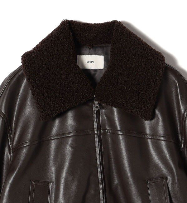 SHIPS for women「ボア カラー ブルゾン」|ブルゾン・スタジャン|