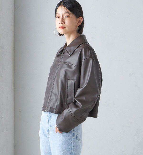 SHIPS for women「ボア カラー ブルゾン」|ブルゾン・スタジャン|