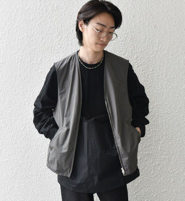 SHIPS any「SHIPS any: 〈洗濯機可能〉ダブルジップ アーバン ベスト［a-nylon］(セットアップ対応)◇」|ベスト・ジレ|