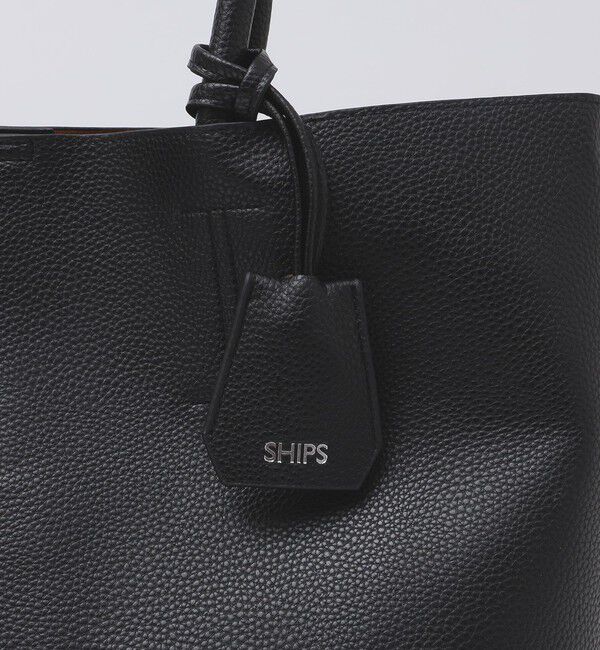 SHIPS「【WEB限定】SHIPS: 合成皮革 ビズ トート バッグ (クラッチバッグ付き)」|トートバッグ|