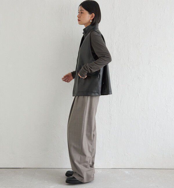 SHIPS for women「Wai＋:スタンドカラー ベスト」|ベスト・ジレ|