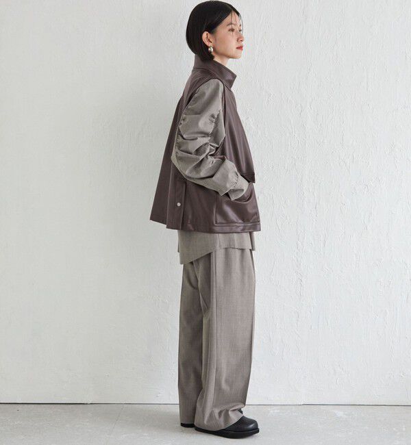 SHIPS for women「Wai＋:スタンドカラー ベスト」|ベスト・ジレ|