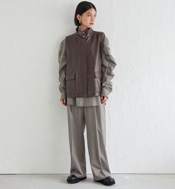 SHIPS for women「Wai＋:スタンドカラー ベスト」|ベスト・ジレ|