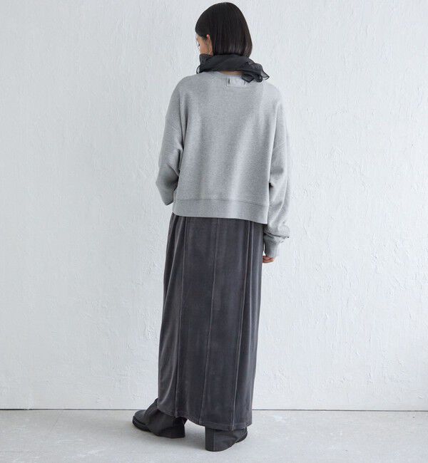 SHIPS for women「Wai＋:〈手洗い可能〉ストレッチ ポリエステル ベロア ワンピース」|ワンピース|