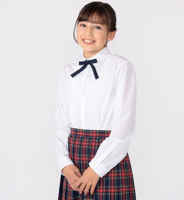 SHIPS KIDS「SHIPS KIDS:140～160cm / ピンタック ブラウス」|シャツ・ブラウス|