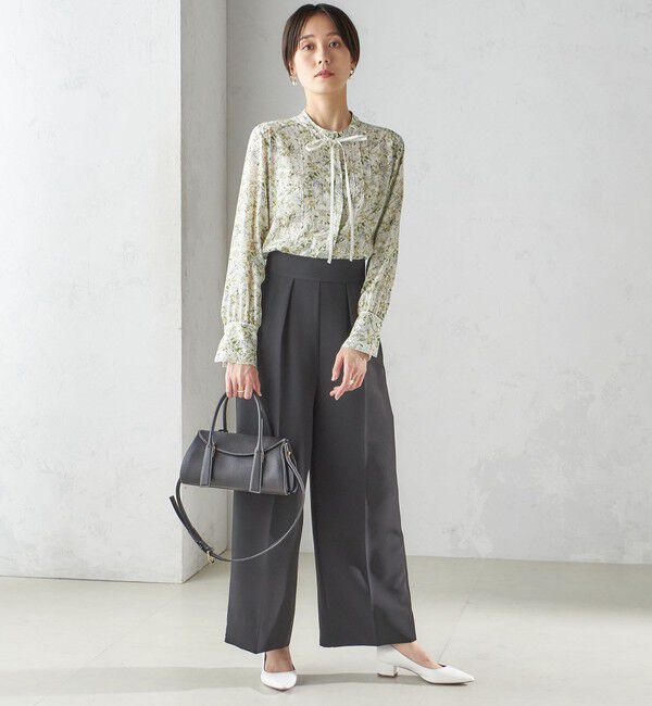 SHIPS for women「IPEKER プリント ピンタック ブラウス」|シャツ・ブラウス|