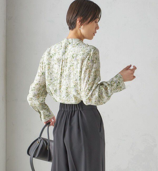 SHIPS for women「IPEKER プリント ピンタック ブラウス」|シャツ・ブラウス|