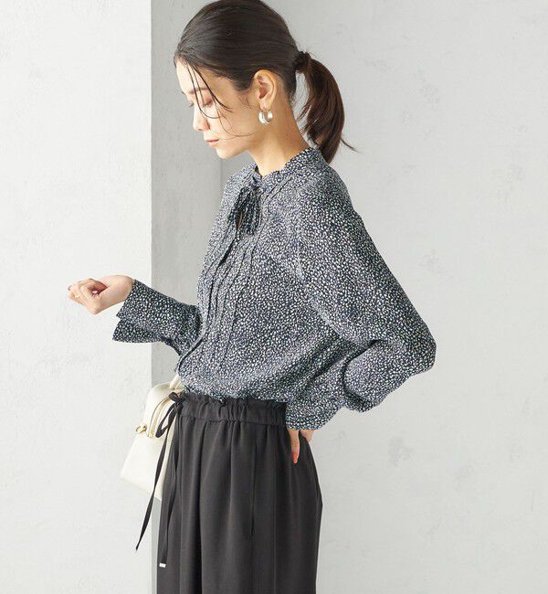 SHIPS for women「IPEKER プリント ピンタック ブラウス」|シャツ・ブラウス|