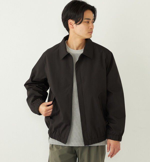 SHIPS Colors 「SHIPS Colors:〈洗濯機可能〉ライト ジップ ジャケット」|ブルゾン・スタジャン|ブラック