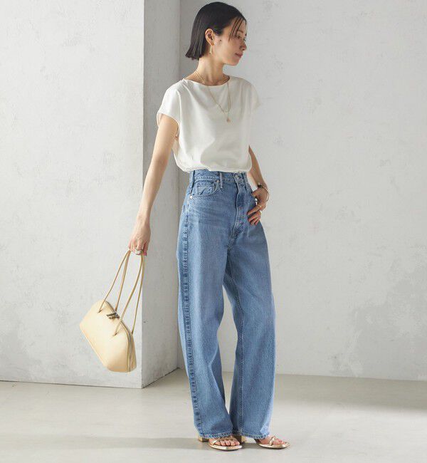 SHIPS for women「〈手洗い可能〉SORONA(R) ボートネック TEE」|Tシャツ・カットソー|