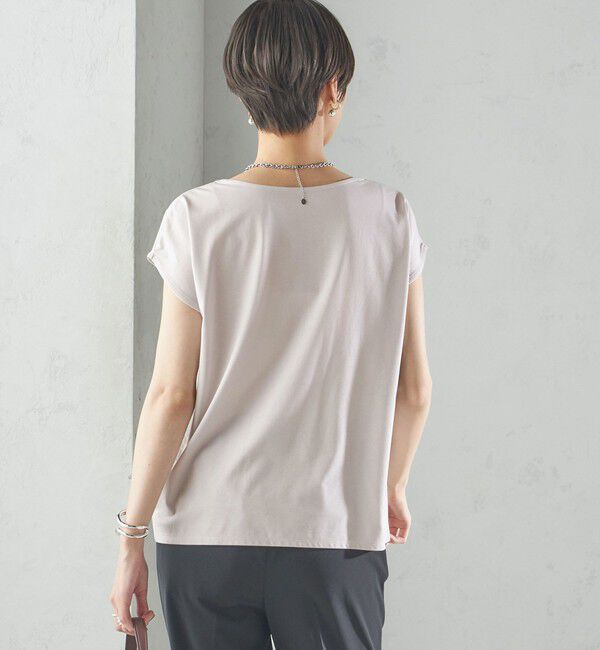 SHIPS for women「〈手洗い可能〉SORONA(R) ボートネック TEE」|Tシャツ・カットソー|