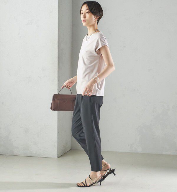 SHIPS for women「〈手洗い可能〉SORONA(R) ボートネック TEE」|Tシャツ・カットソー|