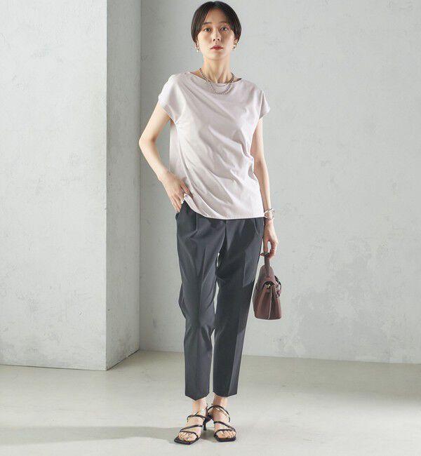 SHIPS for women「〈手洗い可能〉SORONA(R) ボートネック TEE」|Tシャツ・カットソー|