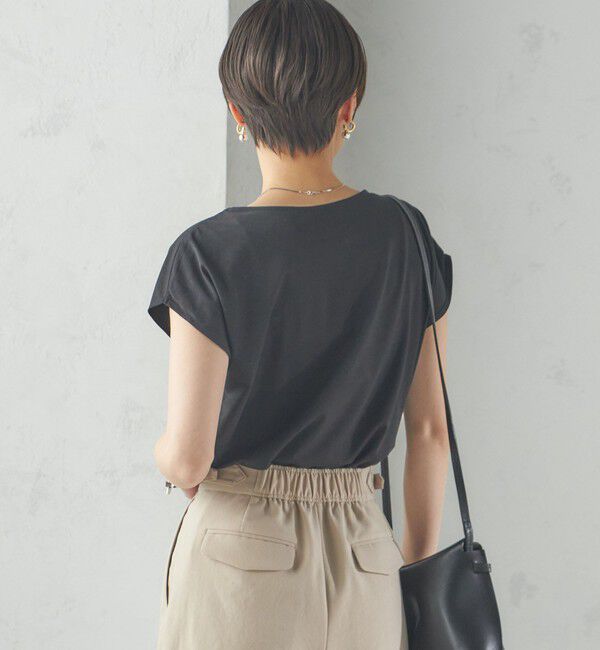 SHIPS for women「〈手洗い可能〉SORONA(R) ボートネック TEE」|Tシャツ・カットソー|