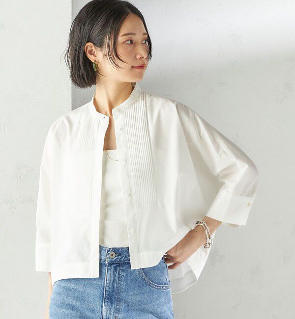 SHIPS for women「〈手洗い可能〉ピンタック 羽織 シャツ」|シャツ・ブラウス|
