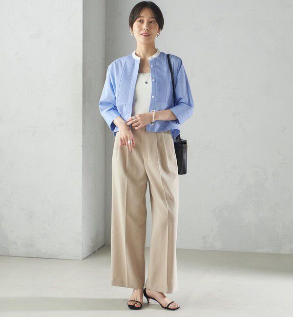 SHIPS for women「〈手洗い可能〉ピンタック 羽織 シャツ」|シャツ・ブラウス|